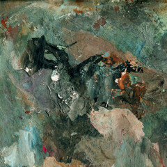 Abstract colorful painting palette. Bright abstract painting similar to a child's drawing traces of...