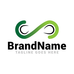 infinity logo icon vector template with gradient color collection.