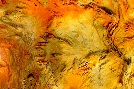 Blood red mineral laden water in the Rio Tinto river in the Minas de Riotinto mining area, Huelva province, Spain