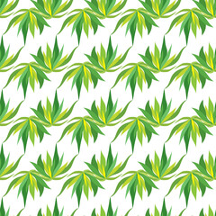 Obraz na płótnie Canvas vector graphic seamless pattern with green leaves -1