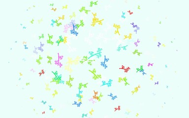 Light Multicolor vector abstract backdrop with branches.