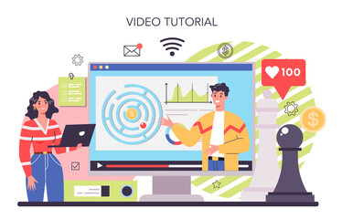 Solution online service or platform. Solving problems and finding