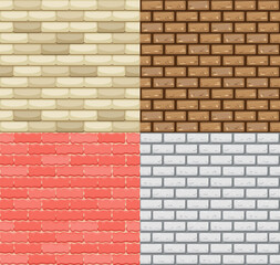  seamless brick wall. Realistic color stone texture. Decorative patterns for interior loft style. Template design background