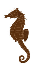 Sea horse. Simple vector illustration.
