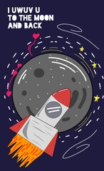 Obraz premium rocket in space
