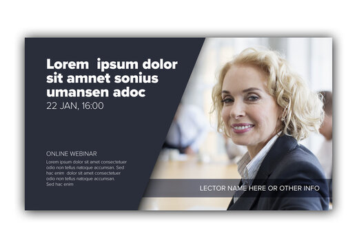 Event Cover Layout for Online Webinar