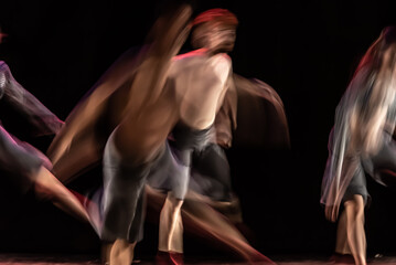 The abstract movement of the dance