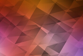 Light Pink, Yellow vector polygonal background.