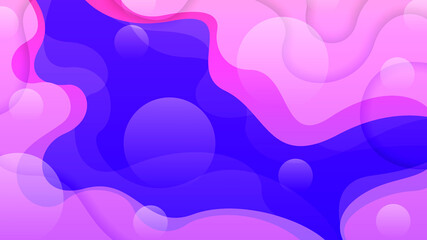 Abstract Colorful Gradient Background With Color Geometric Figures Different Shapes And White Line Vector Design Style