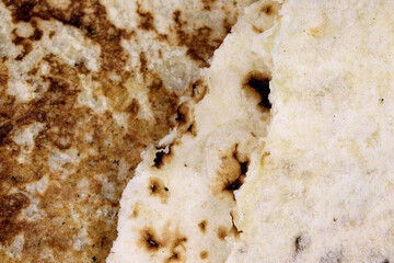 close-up of a slice of lavash bread
