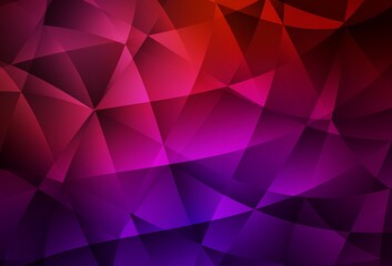 Dark Pink, Yellow vector shining triangular layout.