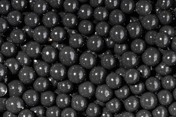 Decoration water balls hydrogel. Black orbeez background