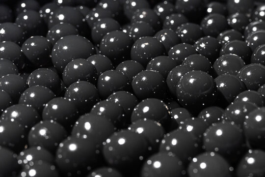 Decoration water balls hydrogel. Black orbeez background