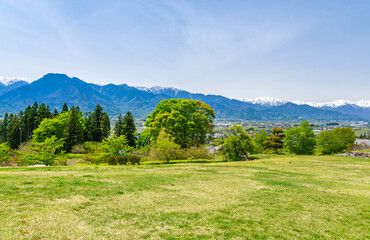 Naklejka premium 池田町 クラフトパークからの風景