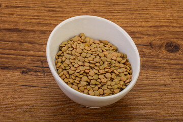 Vegan cuisine - Dry lentil heap