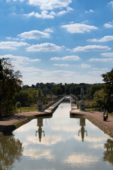 Aqueduct over the river Loire in France