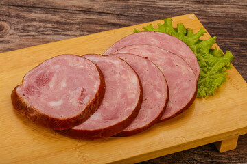 Slices of pork meat ham