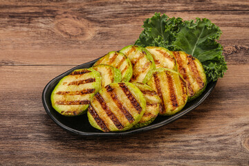 Vegan cuisine Grilled zucchini slices