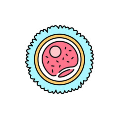 Egg cell olor line icon. Fertility. Pictogram for web page, mobile app, promo.