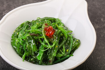 Asian traditional chukka salad in the bowl
