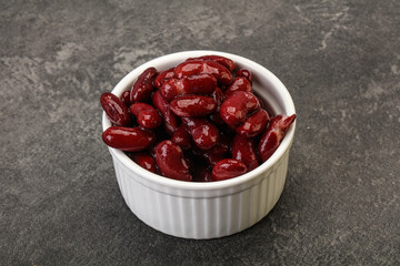 Canned red Kidney in the bowl