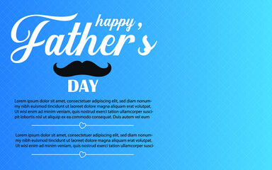 Happy father's day background, banner, poster in minimal style. editable vector.
