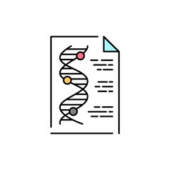 Genetic diagnosis olor line icon. Medical test. Pictogram for web page, mobile app, promo.
