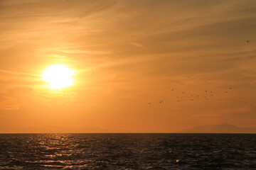 sunset over the sea