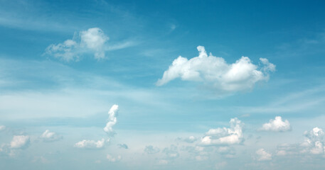 Blue sky background with white clouds
