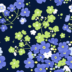 Spring floral seamless pattern. Beautiful colored vector endless background. For textile, invitations, decorations, design, wallpaper, greeting cards