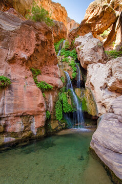 Rafting the Colorado River in the Grand Canyon National Park, Arizona. Elves Chasm.