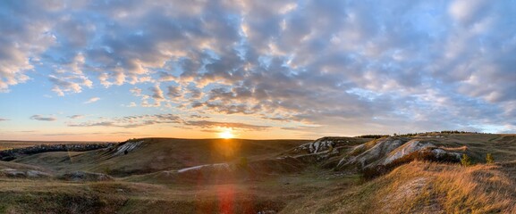 sunset in the mountains