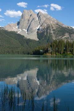 Mount Burgess reflects on Emerald Lake in Yoho National Park