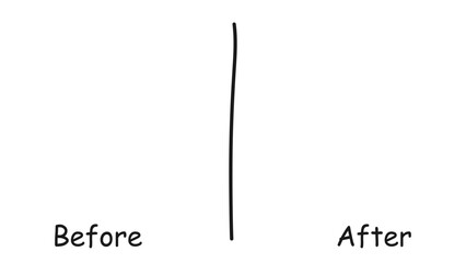 Before and after. Comparison banner with blank space. The path of progress.  Vector illustration
