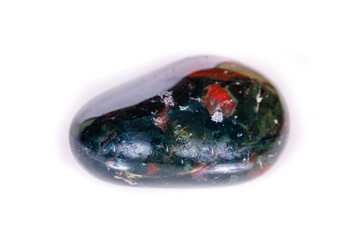 Macro mineral stone aventurine blue on white background