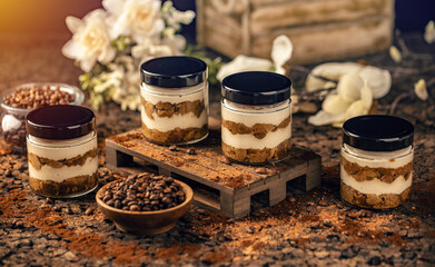 Classic tiramisu in a glass