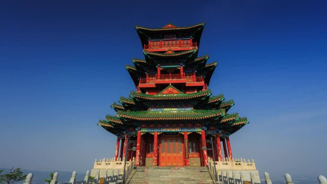 Beijing Pagoda. Sights of Beijing. Time lapse 4k 