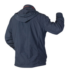 Men's jacket in a hood isolated on a white background. Windbreaker jacket © vitalily_73