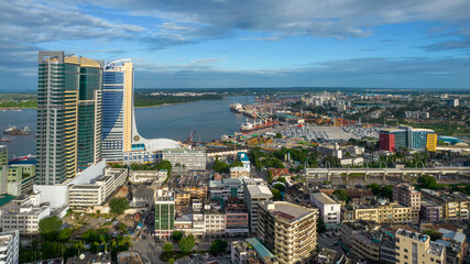 aerial view of Dar es Salaam, Tanzania