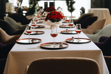 Beautifully decorated catering snacks and appetizers
