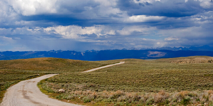 Summer storm over the Wind River Range in Wyoming.