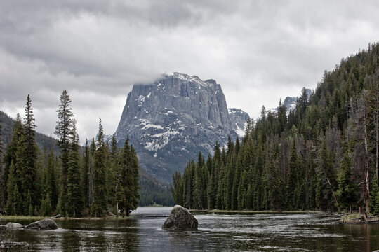 squaretop mountain and the green river near green river lakes, wind river mountains, sublette county Wyoming