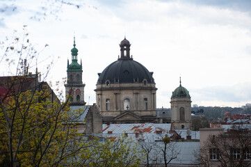 Fototapeta na wymiar Old church in europe barocco style