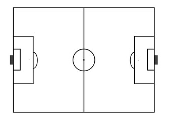 Soccer field drawing. vector illustration