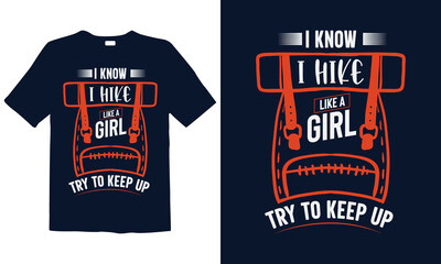 Hiking T-shirt Design for mug , poster, t-shirt,  label or logo.