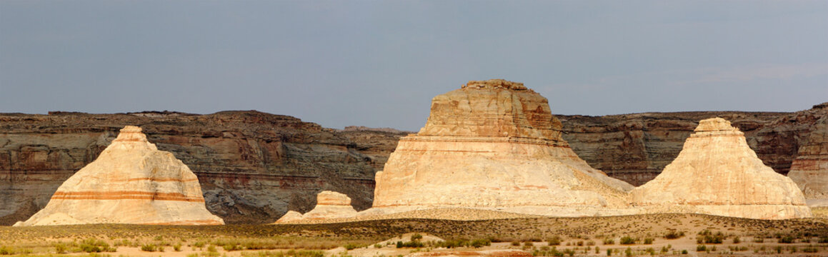 Scenic image of canyon and buttes at Lake Powell, UT.