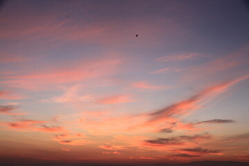 colorful clouds at sunset 