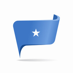 Somalian flag map pointer layout. Vector illustration.