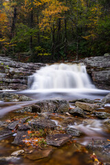 Saw Mill Falls - Long Exposure of Waterfall in Autumn - Minnewaska State Park - Catskill Mountains, New York