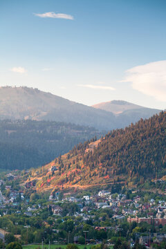 Landscape image of Park City, Utah with fall color.